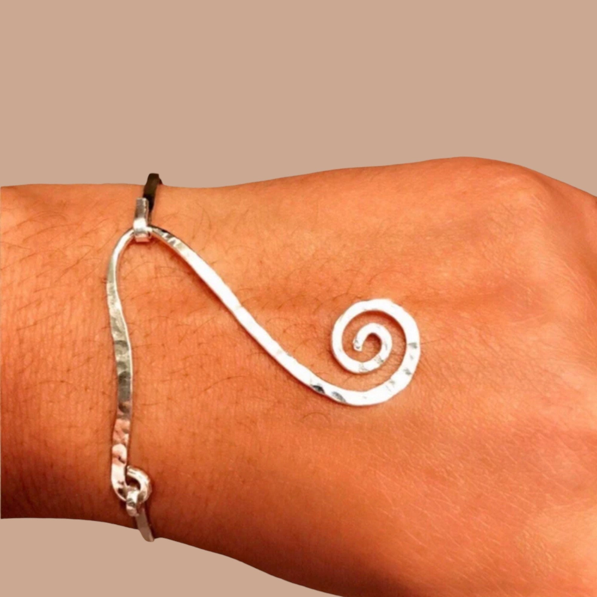 Sterling orders Bracelet, Handmade Sterling Bracelet, Spiral Bracelet