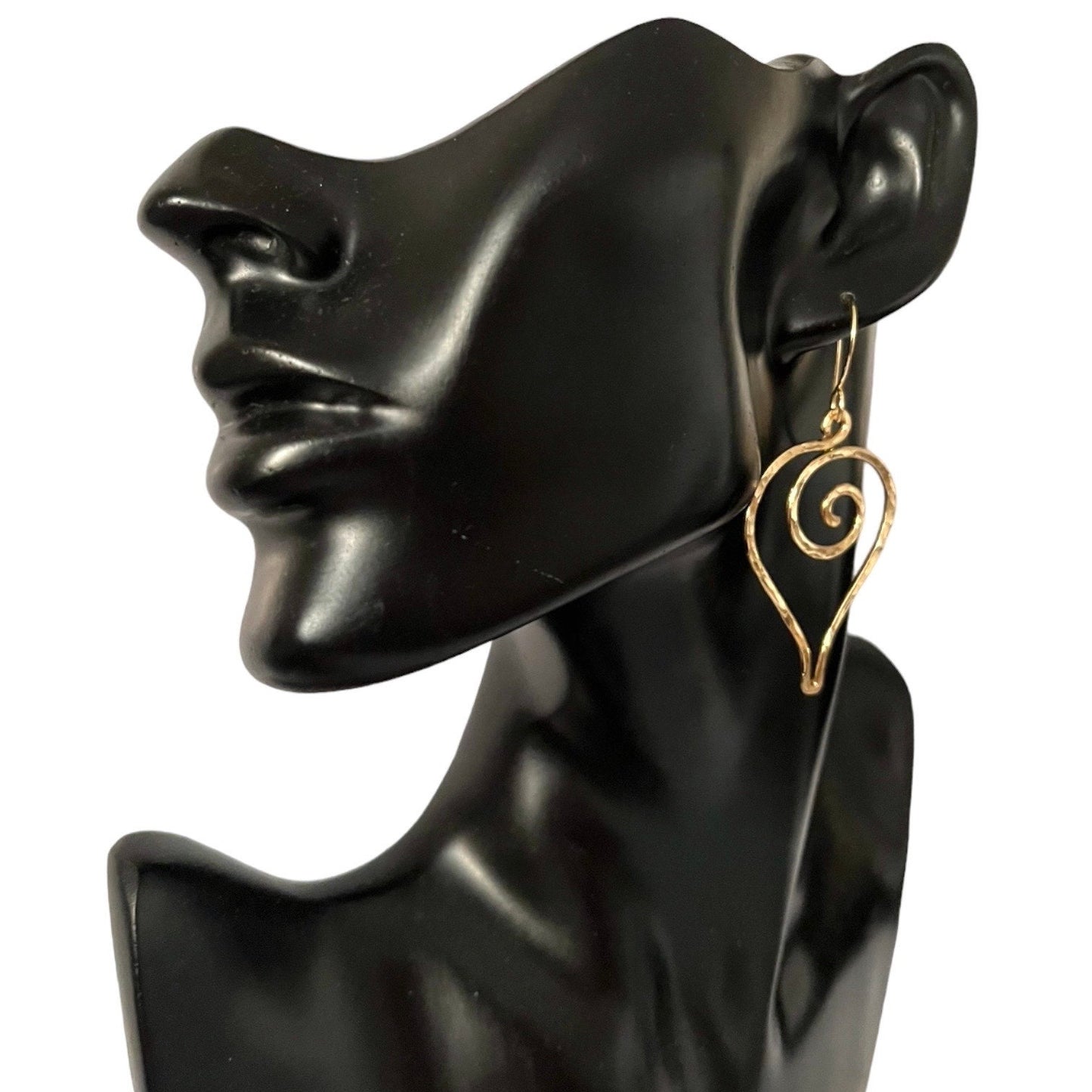 Big Gold Heart Earrings
