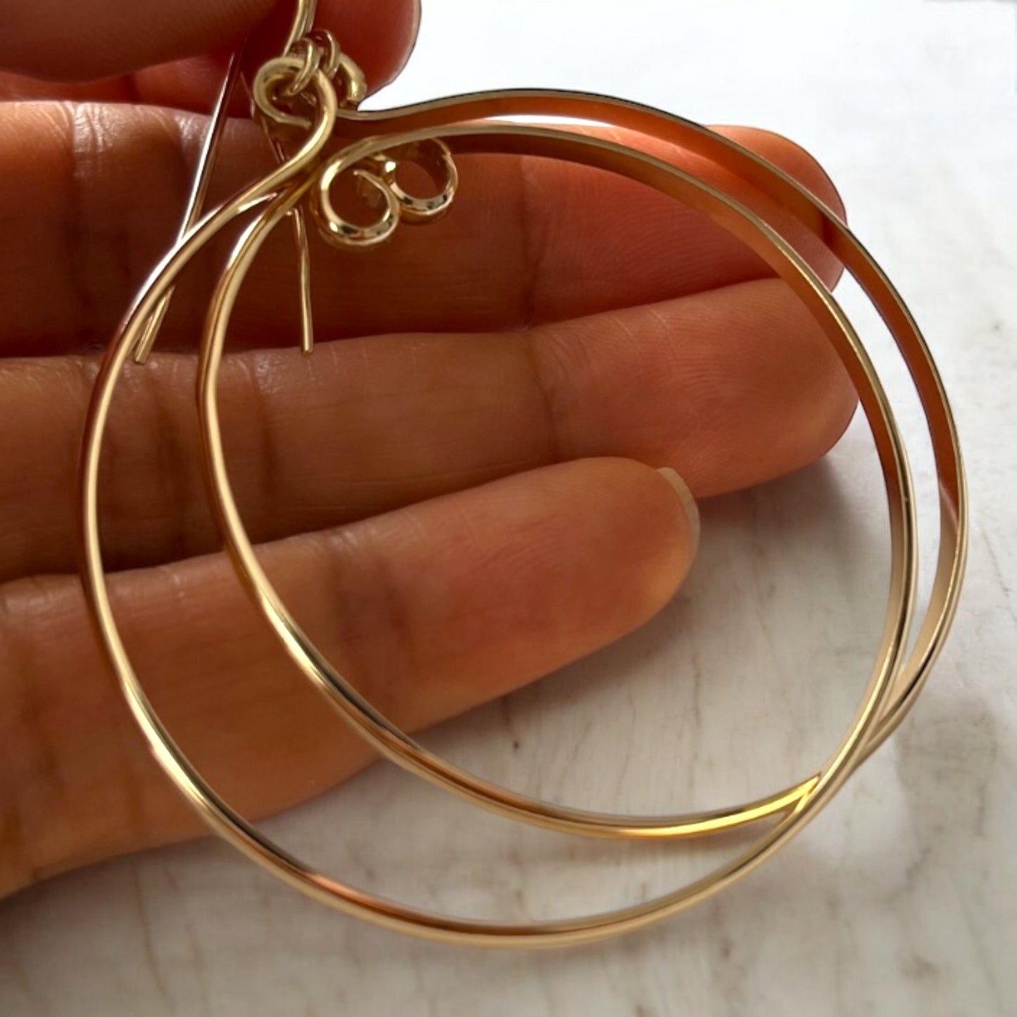 Oversized Gold Hoop Earrings