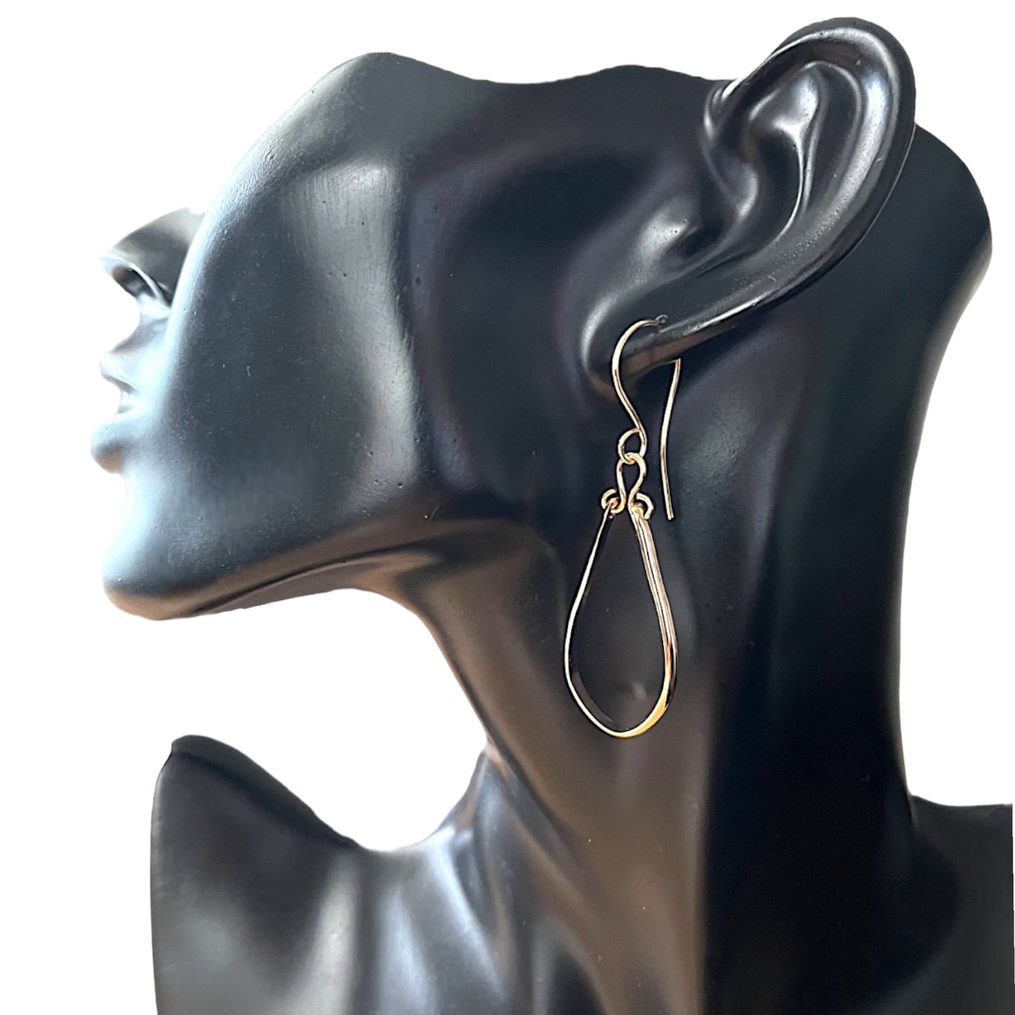 14K Gold Filled Teardrop Hoop Earrings